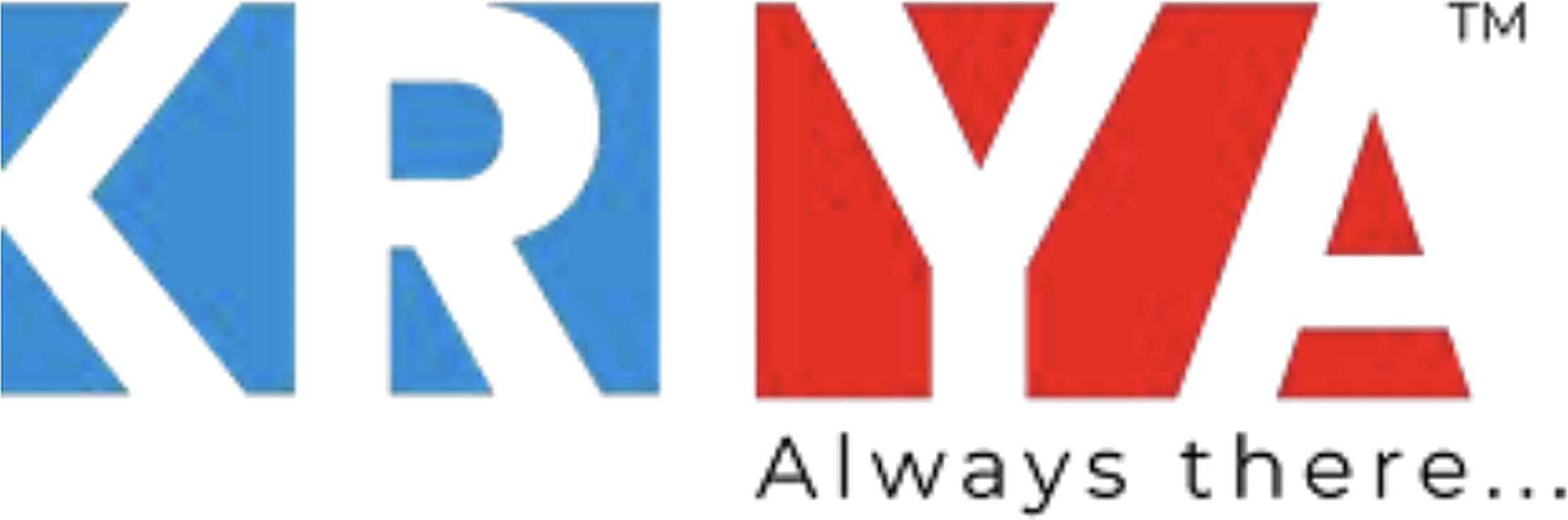 Kriya Engineers logo designed by Sociowhiz, red and blue KRIYA wordmark with the tagline always there