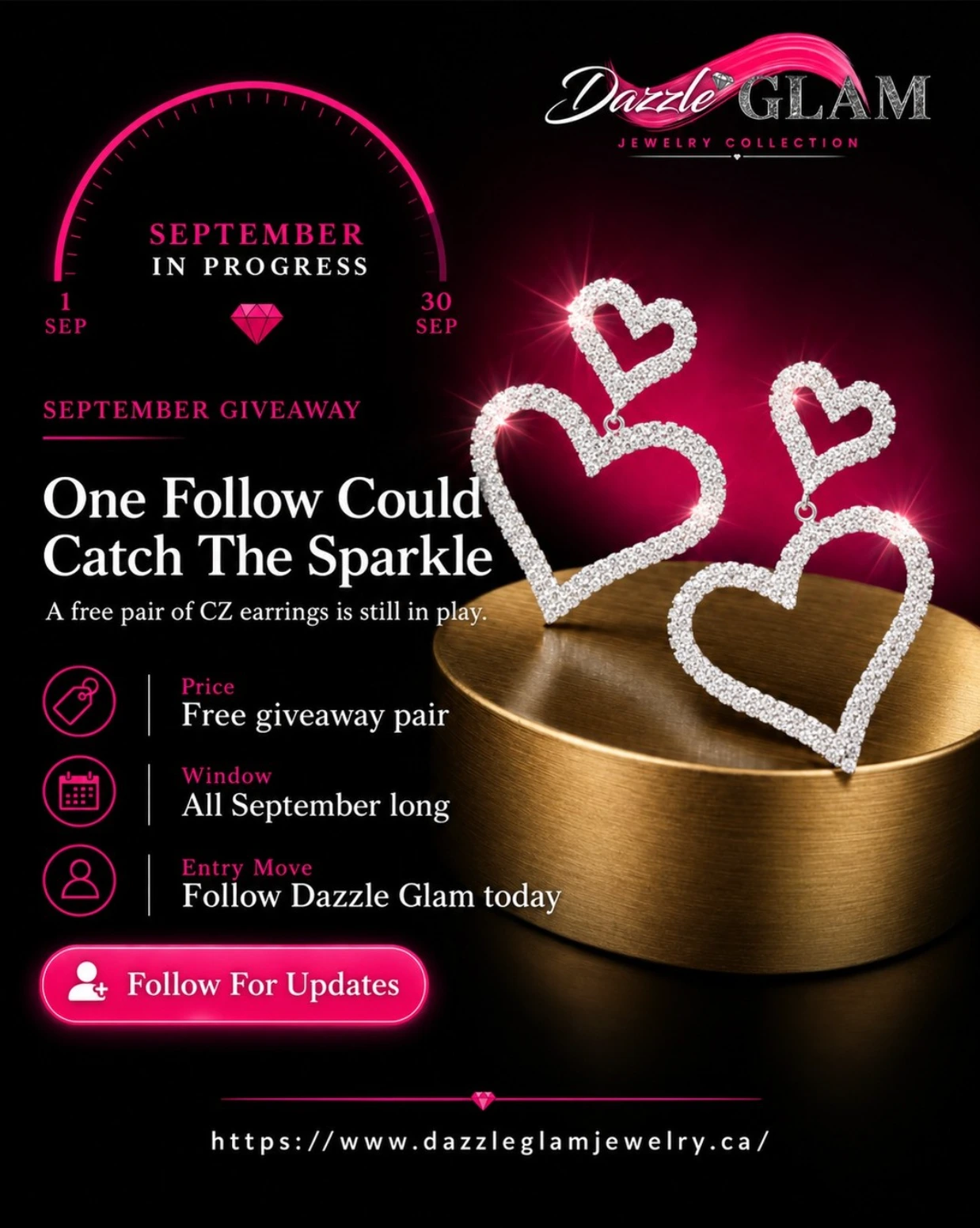 Dazzle Glam Jewelry social media post design by Sociowhiz for a fashion & apparel business, image 1 of 4