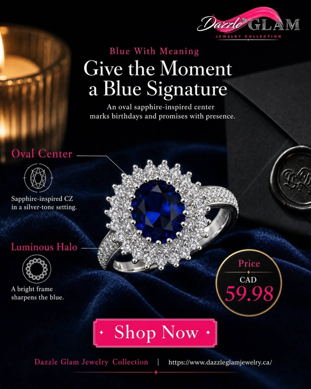 Dazzle Glam Jewelry social media post design by Sociowhiz for a fashion & apparel business, image 2 of 4