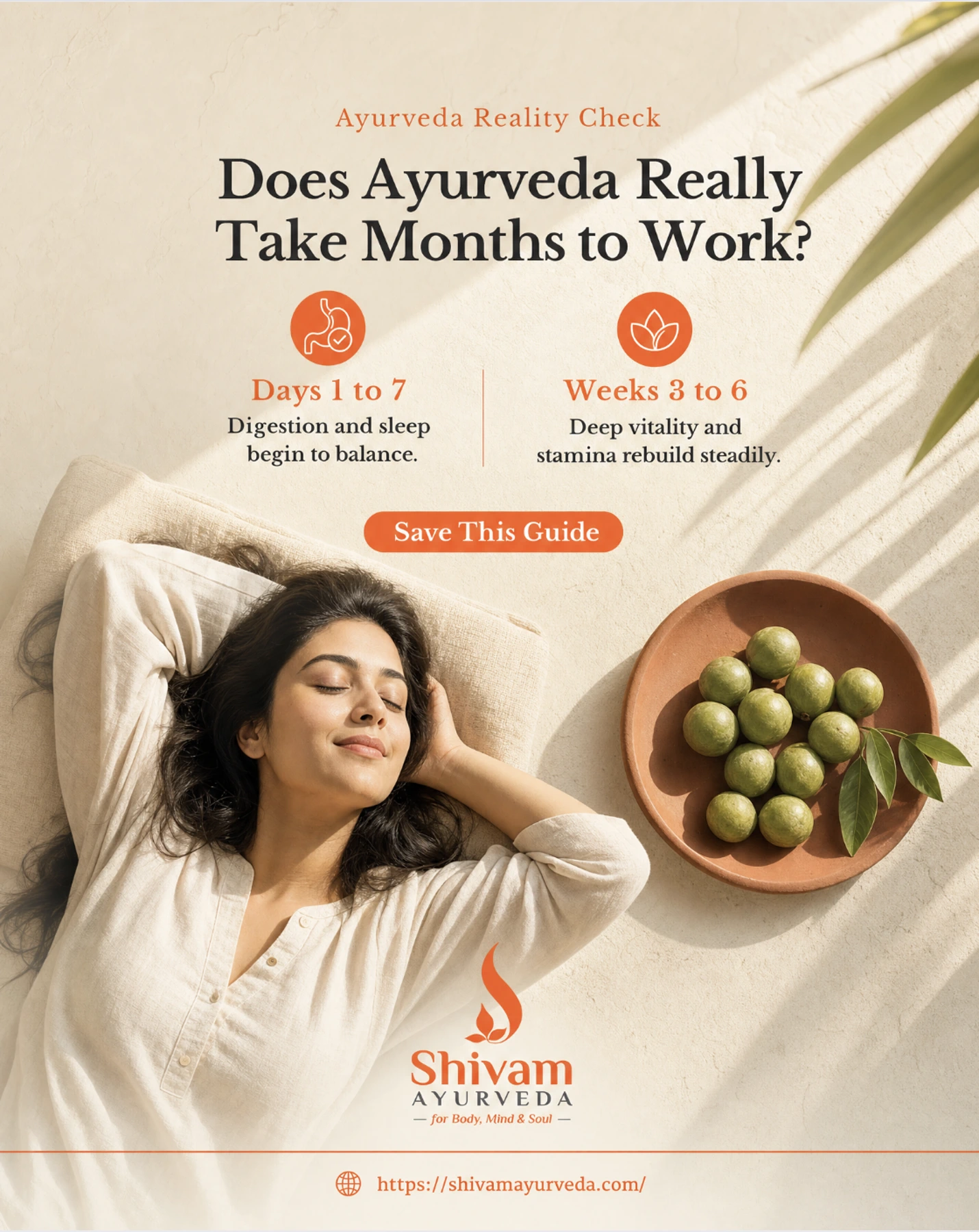Shivam Ayurveda social media post design by Sociowhiz for a health & wellness business