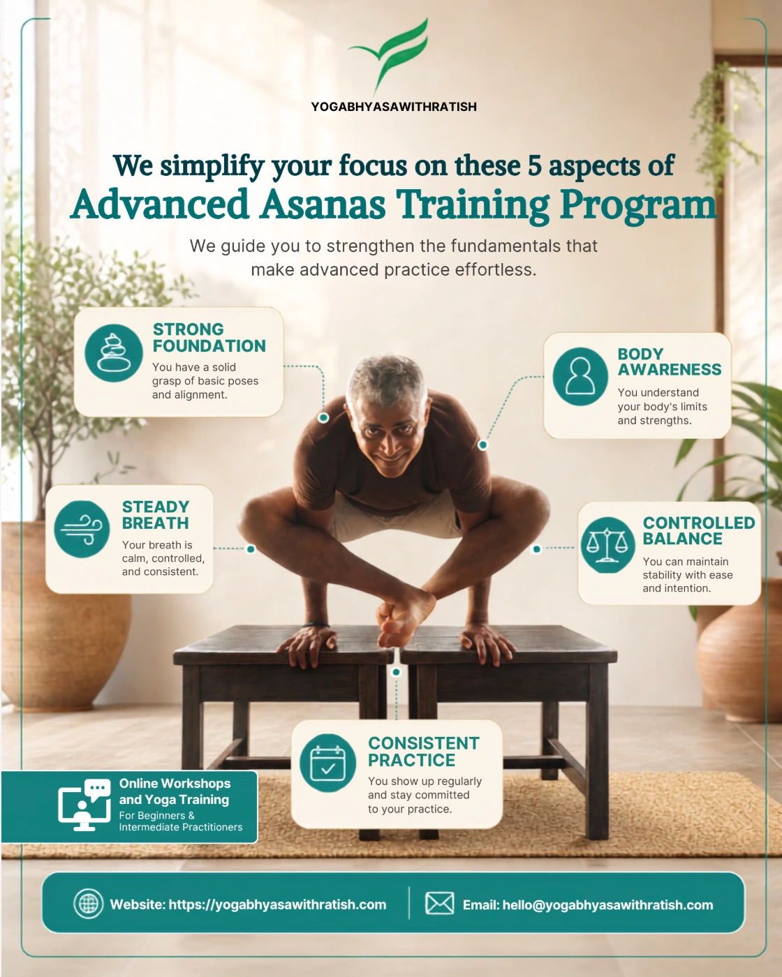 Yoga with Ratish social media project by Sociowhiz for a health & wellness business, image 1 of 3