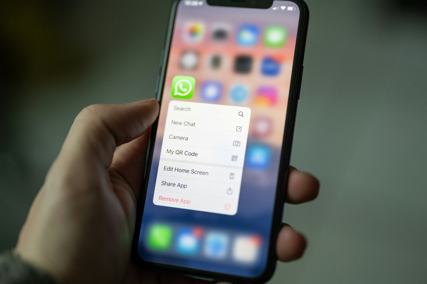 Person checking social apps on a smartphone